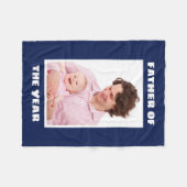 世界で最高のパパ　オリジナルカスタムフォト フリースブランケット (正面(横))