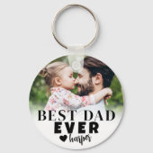 世界で最高のパパ オリジナル写真 キーホルダー (正面)