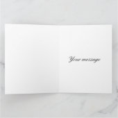 世界で最高のパパ カスタムタイポグラフィー 白プリント カード (内部)