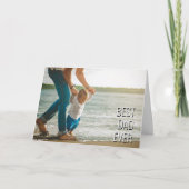 世界で最高のパパ カスタム写真 カード (正面)