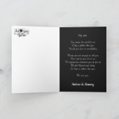 世界で最高のパパ カスタム写真 父の日のギフトカード カード (内部)