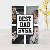 世界で最高のパパ カスタム写真 父の日 カード (黄色い花)