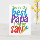 世界で最高のパパ カード (黄色い花)