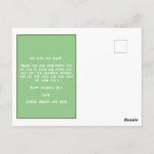 世界で最高のパパ ゴルファー カスタム フォト メッセージ ポストカード (裏面)