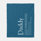 世界で最高のパパ ダディー 父の定義 面白い 青 フリースブランケット (正面)