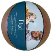 世界で最高のパパ ダディー 父親の定義 フォト ブルー バスケットボール (縦)