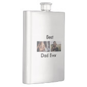 世界で最高のパパ ハッピーファザーズデー 写真を追加 フラスク (右)