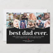 世界で最高のパパ ファーザーズデーの写真コラージュ カード (正面)
