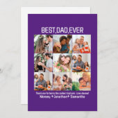 世界で最高のパパ フォトコラージュ 父の日 9枚の写真 シーズンカード (正面/裏面)