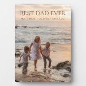 世界で最高のパパ フォトプレート お子様の名前 カスタマイズ 現代的なデザイン フォトプラーク (正面)