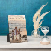 世界で最高のパパ フォトプレート お子様の名前 カスタマイズ 現代的なデザイン フォトプラーク (側面)