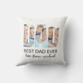 世界で最高のパパ フォトレター クッション (裏面)