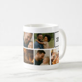 世界で最高のパパ フォト コラージュとオリジナルメッセージ コーヒーマグカップ (正面右)