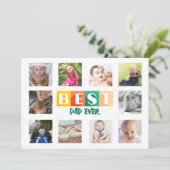 世界で最高のパパ フォト コラージュ オーダーメイド かわいい シーズンカード (スタンド正面)