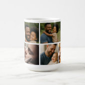 世界で最高のパパ フォト コラージュ & オーダーメイド テキスト コーヒーマグカップ (中央)