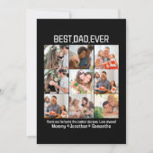世界で最高のパパ フォト コラージュ 父の日 9枚の写真 シーズンカード (正面)