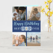 世界で最高のパパ フォト コラージュ 誕生日カード カード (黄色い花)