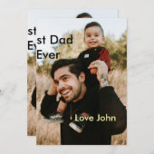 世界で最高のパパ フォト ネーム ギフト 招待状 (正面/裏面)