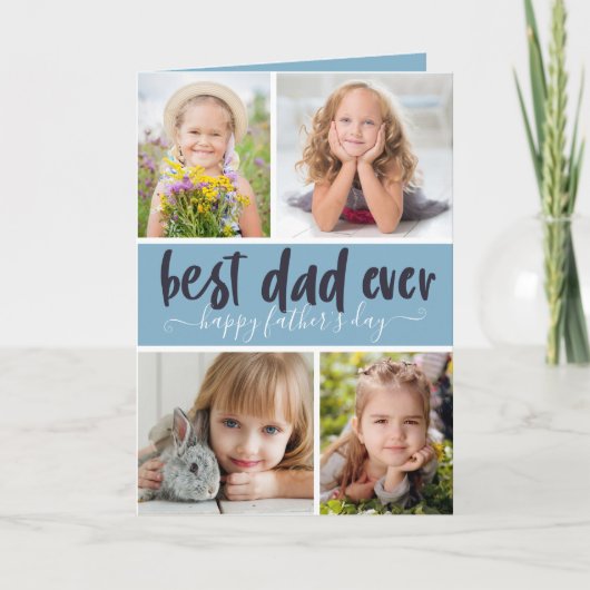世界で最高のパパ フォト ファーザーズ デー カード (正面)