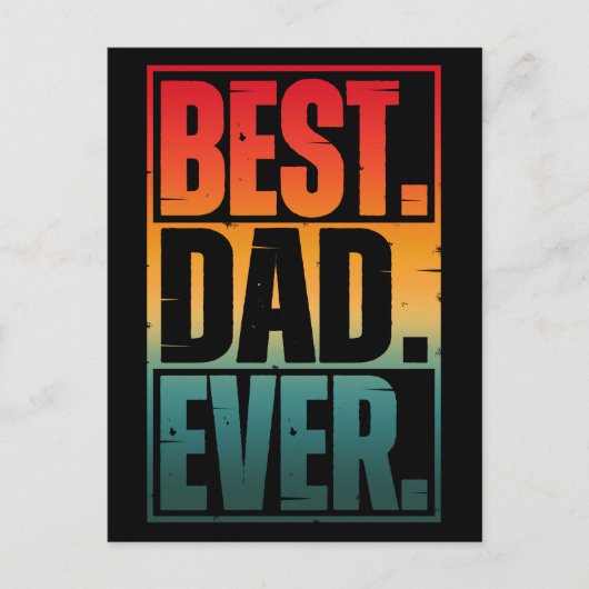 世界で最高のパパ フォント ポストカード (正面)