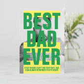 世界で最高のパパ | ユーモア&シュールな写真 招待状 (スタンド正面)