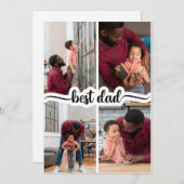 世界で最高のパパ 写真4枚のオリジナルコラージュ ノートカード (正面/裏面)