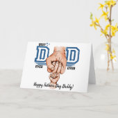 世界で最高のパパ – 心からの父の日の賛辞 カード (黄色い花)