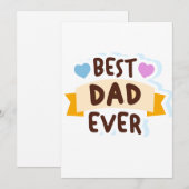 世界で最高のパパ 手描きクリップアート シーズンカード (正面/裏面)