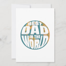 世界で最高のパパ 父の日のシンプルレトロ シーズンカード