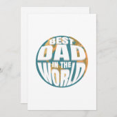 世界で最高のパパ 父の日のシンプルレトロ シーズンカード (正面/裏面)