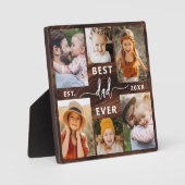 世界で最高のパパ　父の日の木製写真コラージュ フォトプラーク (正面)