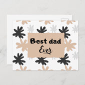 世界で最高のパパ　父の日の花 シーズンポストカード (正面/裏面)