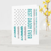 世界で最高のパパ - 父の日への愛国的なトリビュート カード (黄色い花)