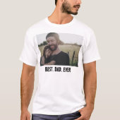 世界で最高のパパ – 現代的な父の日の写真 Tシャツ (正面)