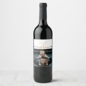 世界で最高のパパ！私たち愛してる ワインラベル (正面)