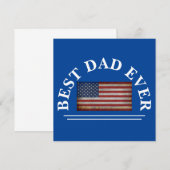 世界で最高のパパ 米国国旗 オーダーメイド 国旗 招待状 (正面/裏面)