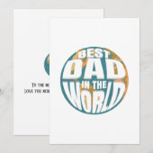 世界で最高のパパ 誕生日 ギフト 父の日 シンプル レトロ シーズンカード (正面/裏面)