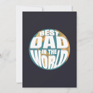 世界で最高のパパ 誕生日 ギフト 父の日 シンプル レトロ シーズンカード