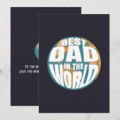 世界で最高のパパ 誕生日 ギフト 父の日 シンプル レトロ シーズンカード (正面/裏面)