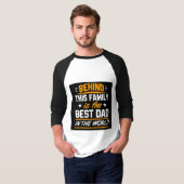 世界で最高のパパ 黒白 父の日 Tシャツ (正面フル)