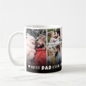 世界で最高のパパ 8枚の写真で作るコラージュ 父の日 コーヒーマグカップ (左)