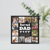 世界で最高のパパ　12枚の写真のコラージュ シーズンカード (スタンド正面)