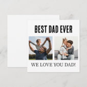 世界で最高のパパ 2枚の写真を飾るファーザーズデーのギフト シーズンカード (正面/裏面)