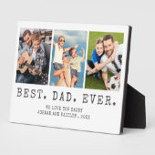 世界で最高のパパ 3枚の写真 オーダーメイド フォトプラーク (側面)