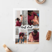 世界で最高のパパ　4枚の写真の特別なコラージュ ノートカード (正面/裏面インサイチュ)