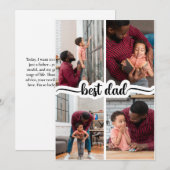 世界で最高のパパ　4枚の写真の特別なコラージュ ノートカード (正面/裏面)