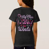 世界で最高のママは女の子にとって最高のママ Tシャツ (裏面)