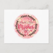 世界で最高のママ 友達以上 最高の友達 ポストカード (正面)
