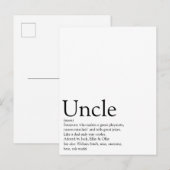 世界で最高の伯父さん、ファンクル定義 ポストカード (正面/裏面)