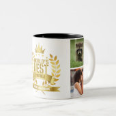 世界で最高の兄貴4枚の写真コラージュ ツートーンマグカップ (正面右)